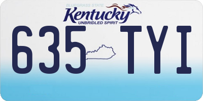 KY license plate 635TYI