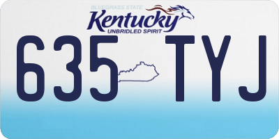 KY license plate 635TYJ