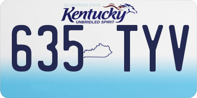 KY license plate 635TYV