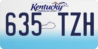KY license plate 635TZH