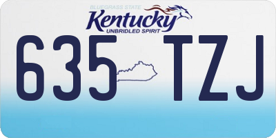 KY license plate 635TZJ