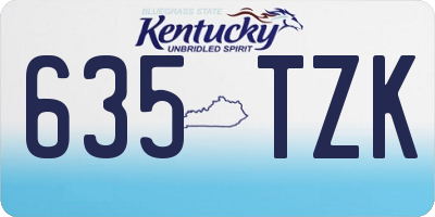 KY license plate 635TZK
