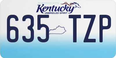 KY license plate 635TZP