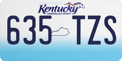 KY license plate 635TZS