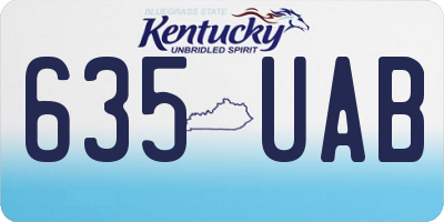 KY license plate 635UAB