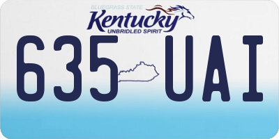 KY license plate 635UAI