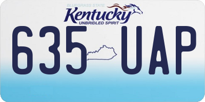 KY license plate 635UAP