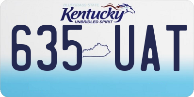 KY license plate 635UAT