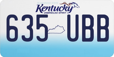 KY license plate 635UBB