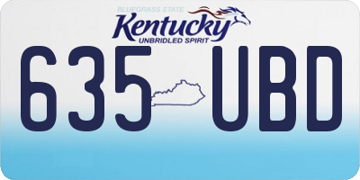 KY license plate 635UBD