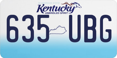 KY license plate 635UBG