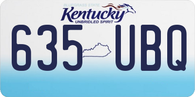 KY license plate 635UBQ