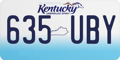 KY license plate 635UBY