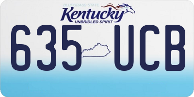 KY license plate 635UCB