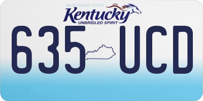 KY license plate 635UCD