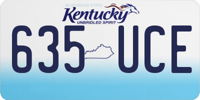 KY license plate 635UCE