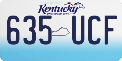 KY license plate 635UCF