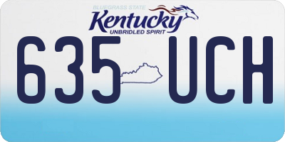 KY license plate 635UCH