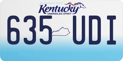KY license plate 635UDI