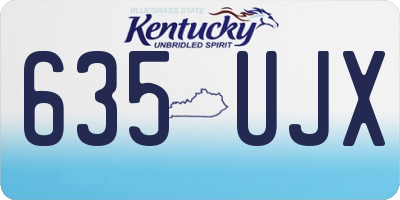 KY license plate 635UJX