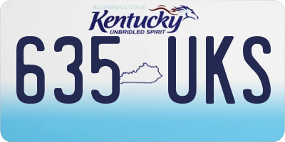 KY license plate 635UKS
