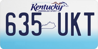 KY license plate 635UKT