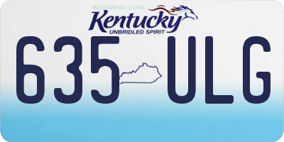 KY license plate 635ULG