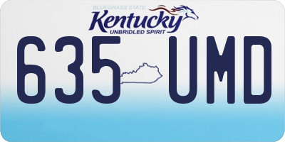KY license plate 635UMD