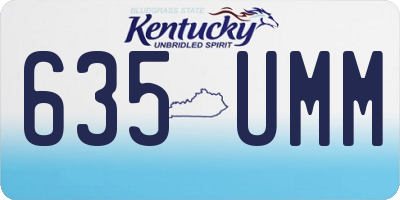 KY license plate 635UMM
