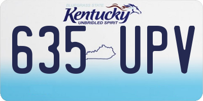 KY license plate 635UPV