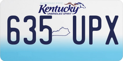 KY license plate 635UPX