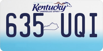 KY license plate 635UQI