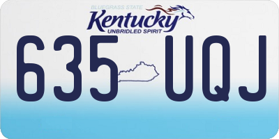 KY license plate 635UQJ