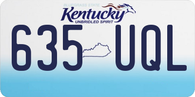 KY license plate 635UQL