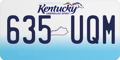 KY license plate 635UQM