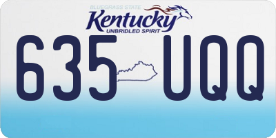 KY license plate 635UQQ