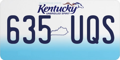 KY license plate 635UQS