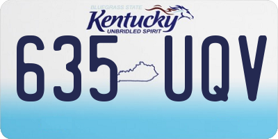KY license plate 635UQV