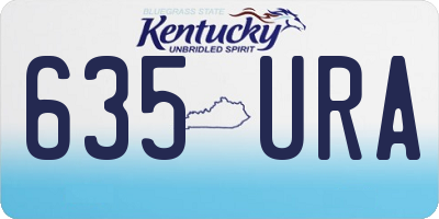 KY license plate 635URA