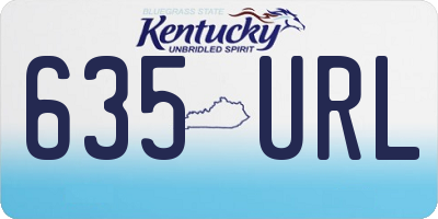 KY license plate 635URL