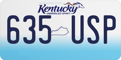 KY license plate 635USP