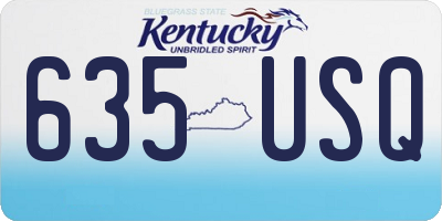 KY license plate 635USQ