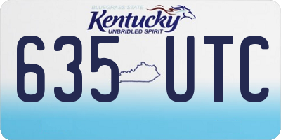 KY license plate 635UTC