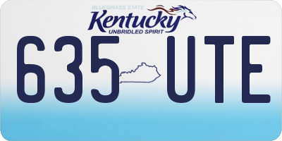 KY license plate 635UTE