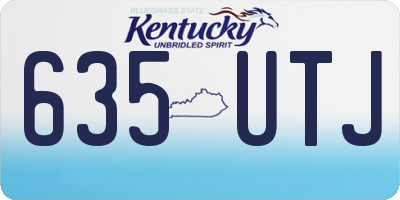 KY license plate 635UTJ