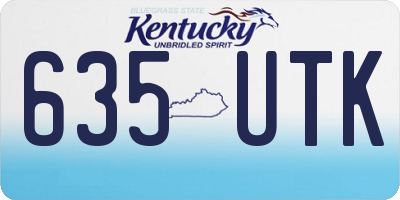 KY license plate 635UTK