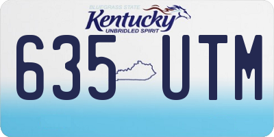 KY license plate 635UTM
