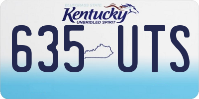 KY license plate 635UTS
