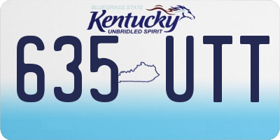 KY license plate 635UTT