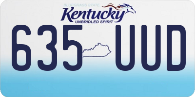 KY license plate 635UUD